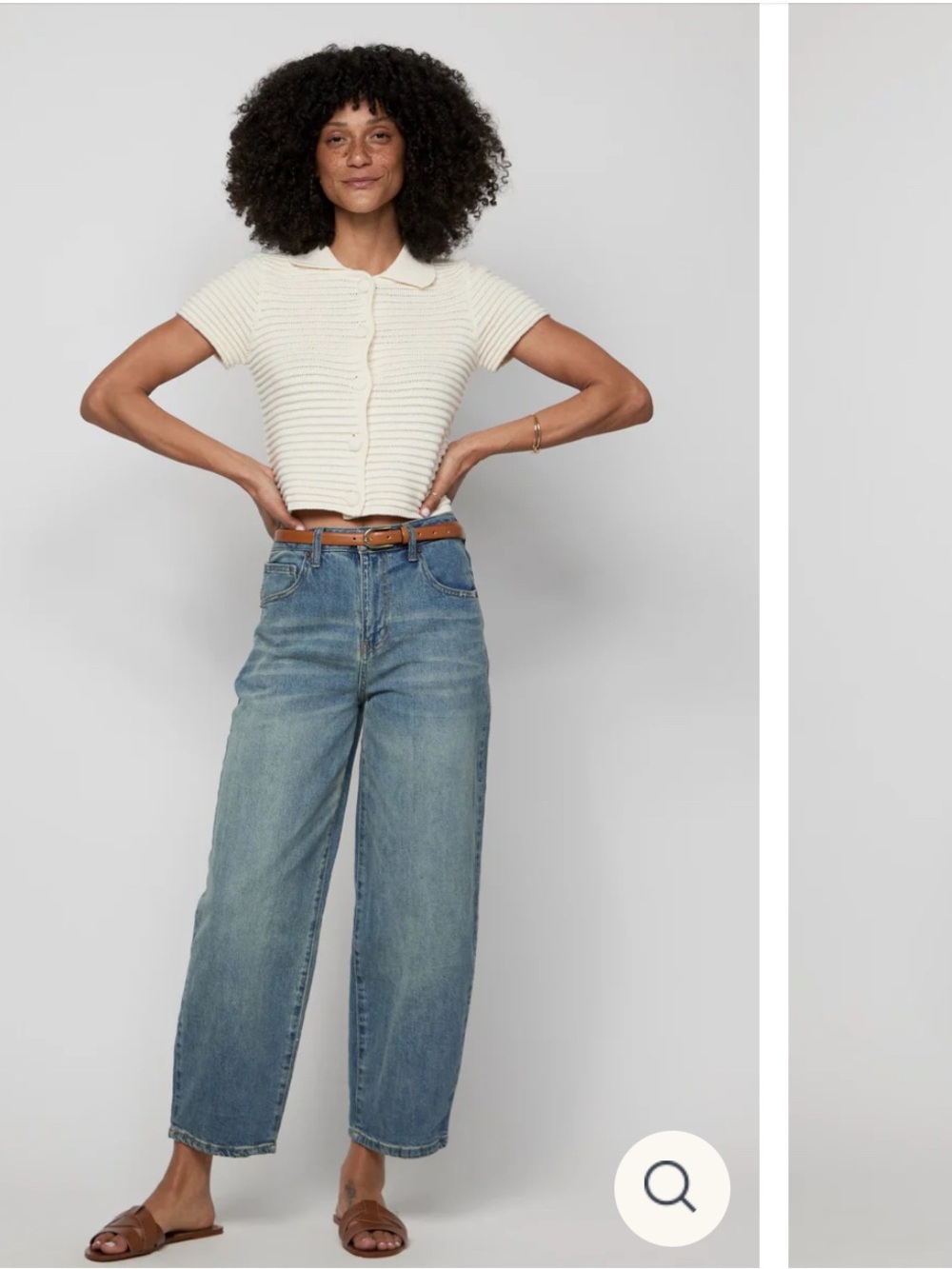 Oliver Logan Harlow barrel crop jeans size 25